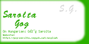 sarolta gog business card